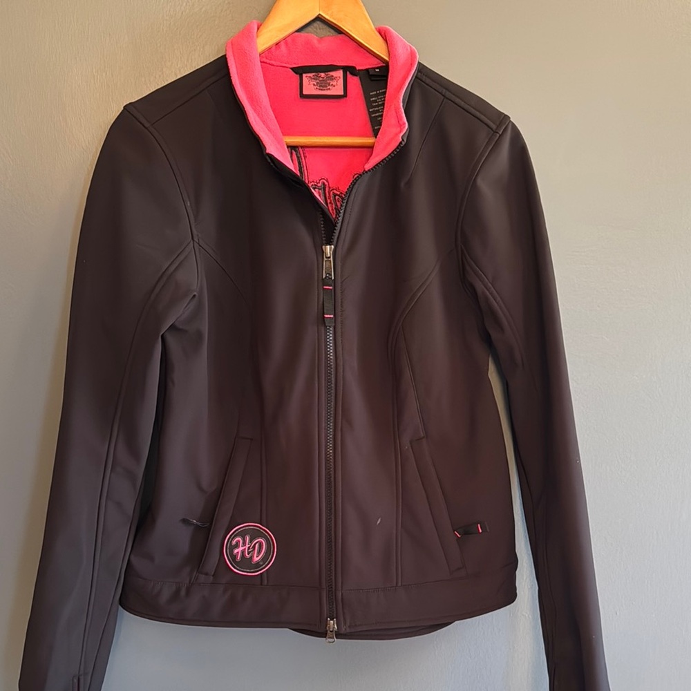 Women's Black and Pink Jacket